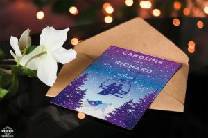 ski resort wedding invites