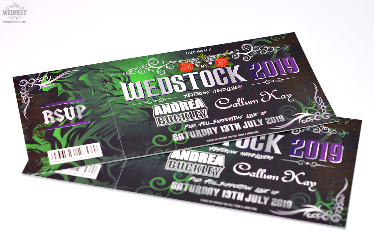 wedstock wedding invites