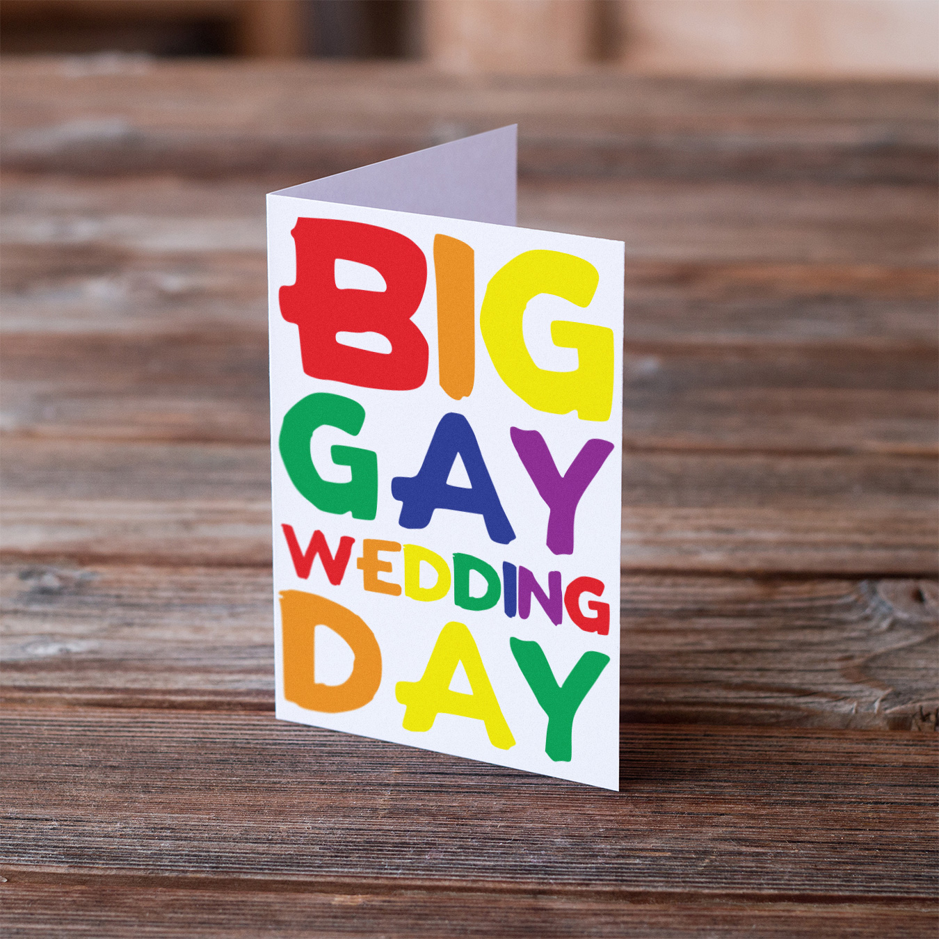 big gay wedding day cards LGBT wedding rainbow same sex marriage lesbian gay card