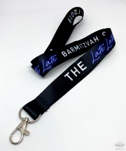 late late show bat mitzvah lanyards