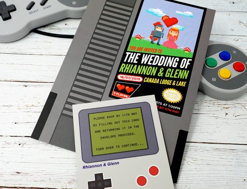 Gamers Nintendo Video Game Lovers Wedding Invitations