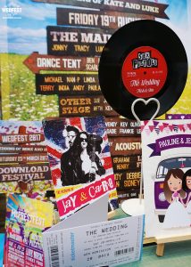 rock n roll bride wedding stationery