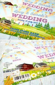 same sex marriage festival wedding invites farm barn wedding