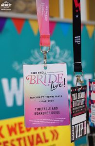 wedfest lanyard programmes rock n roll bride live