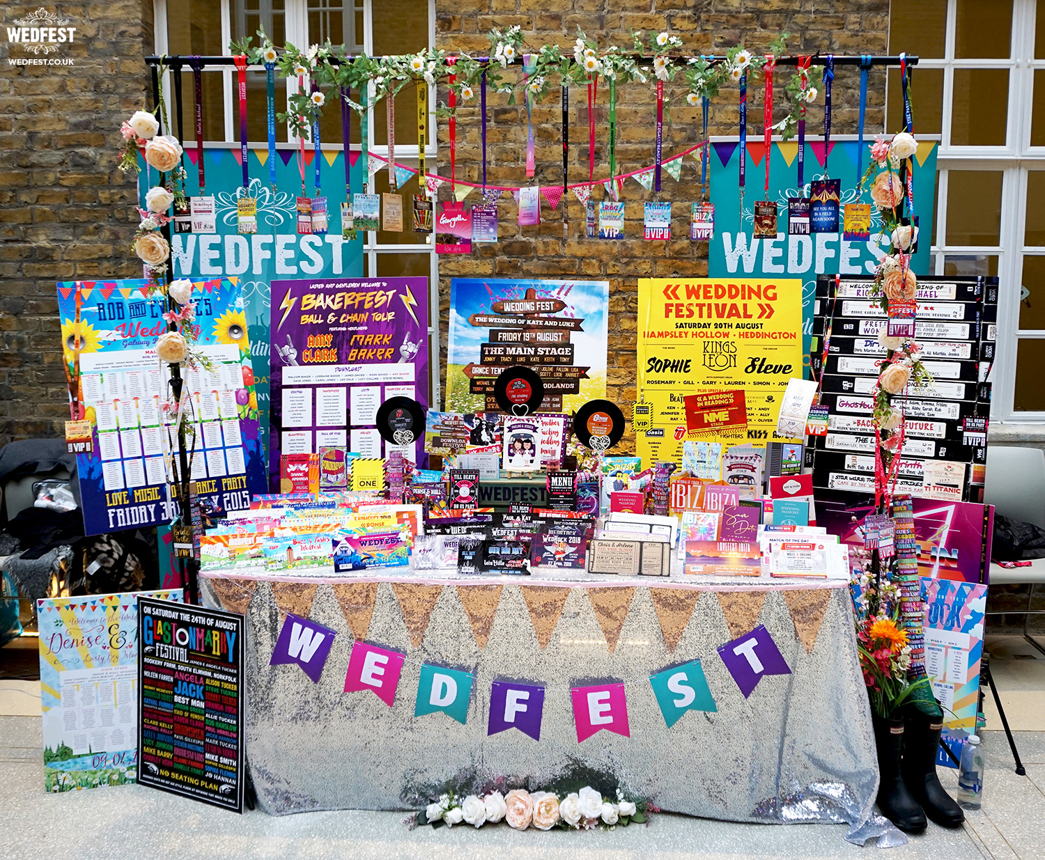 wedfest wedding stationery stand rock n roll bride live