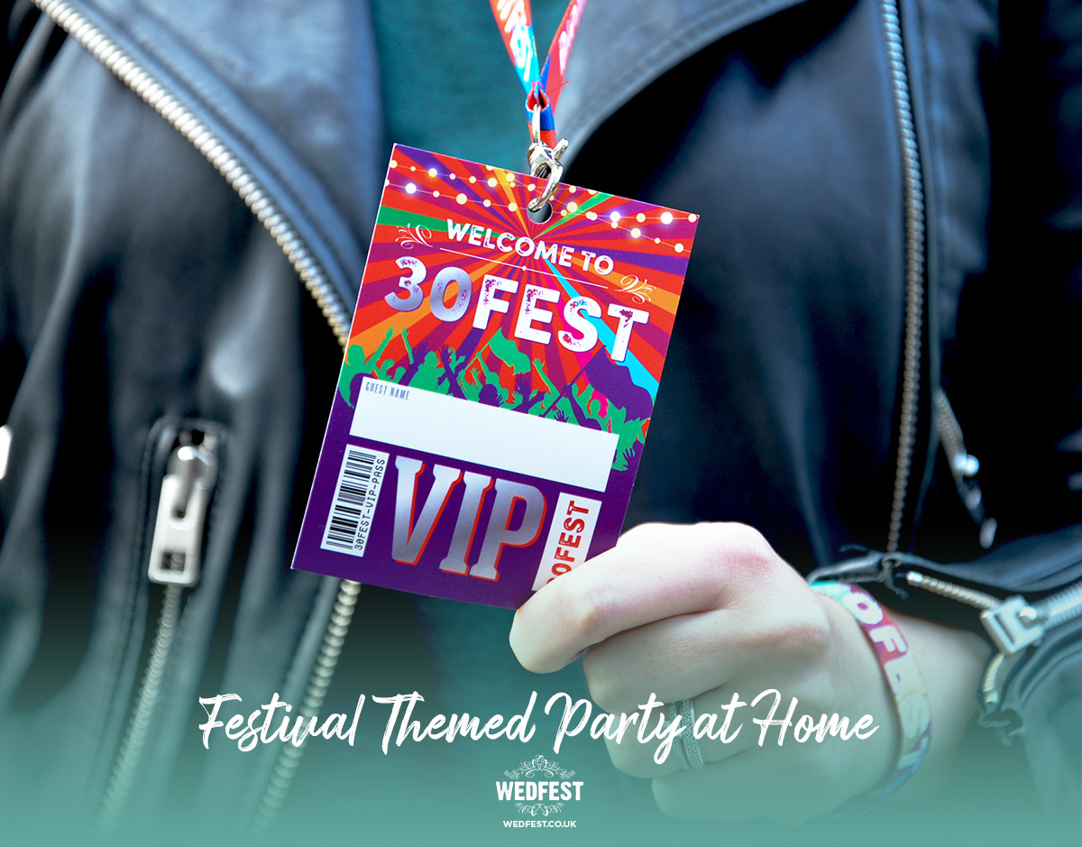 30FEST 30th birthday party festival at home wristband lanyard part favours