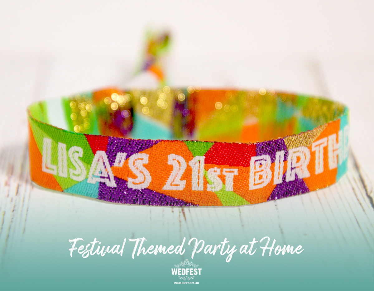 customised festival birthday party wristbands