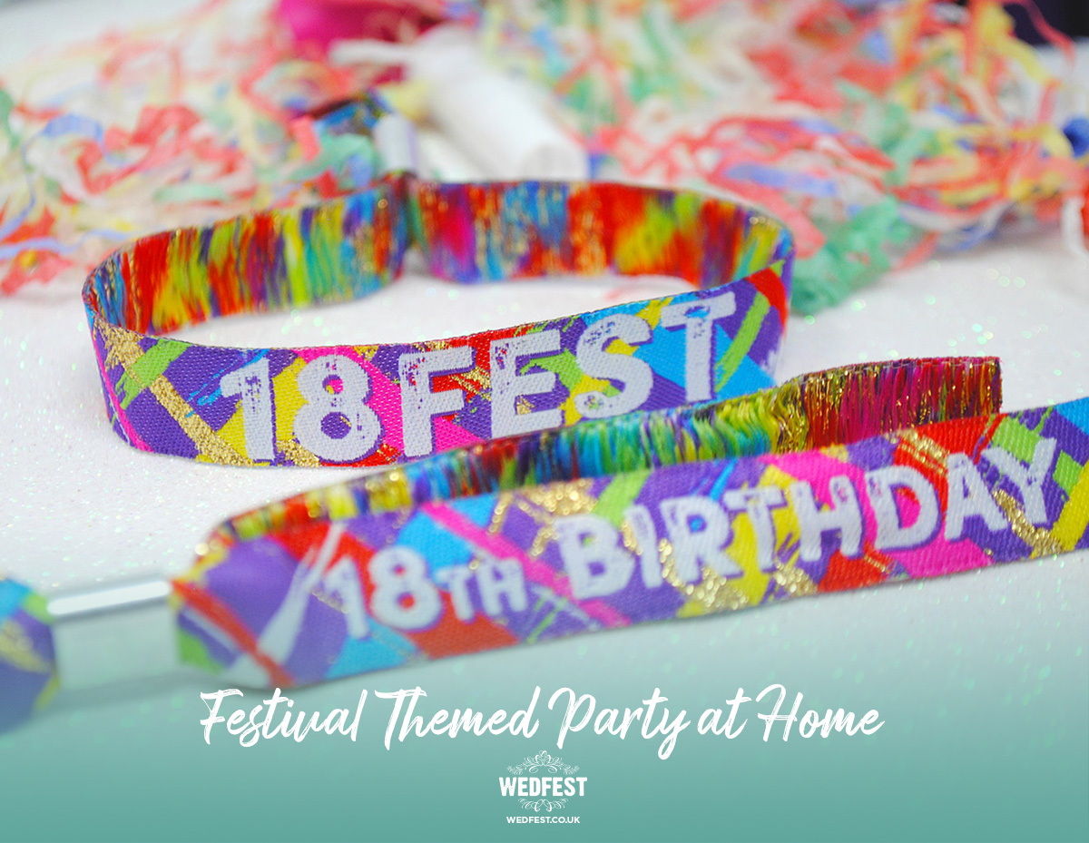 festival birthday party wristbands