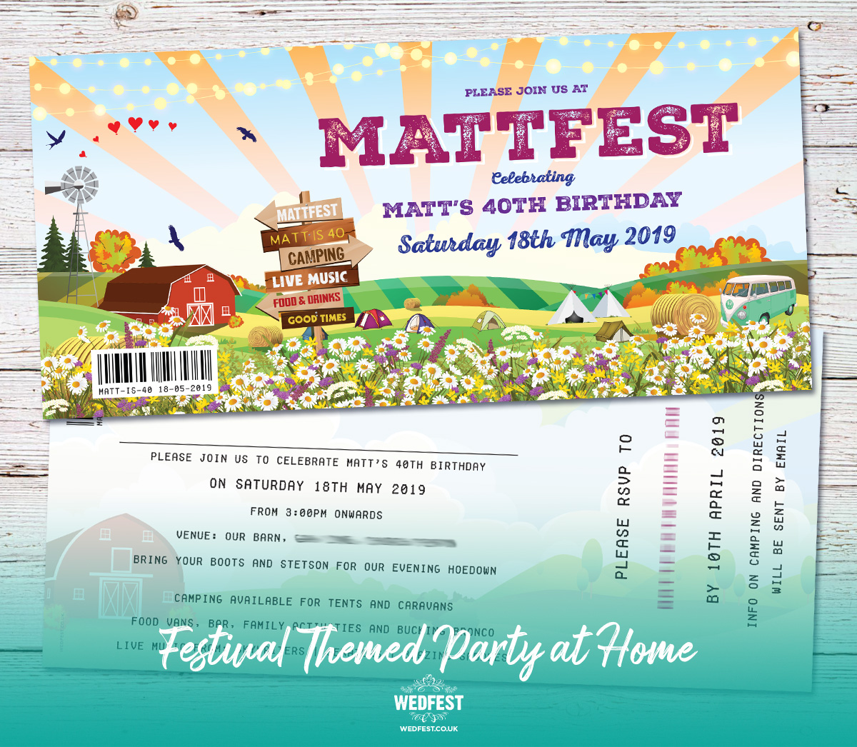 festival themed birthday party at home invitations