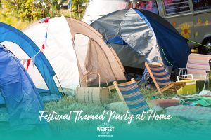festival themed party at home tents decorations