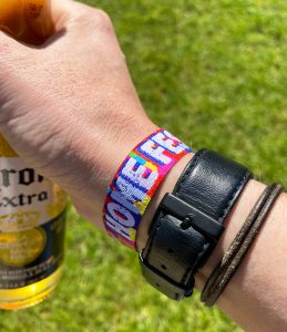 home garden party festival style wristbands