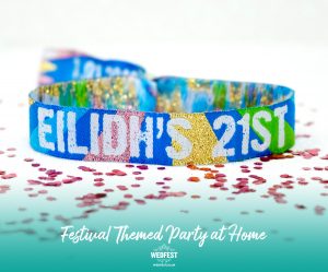 personalised customised 21st birthday party festival wristbands