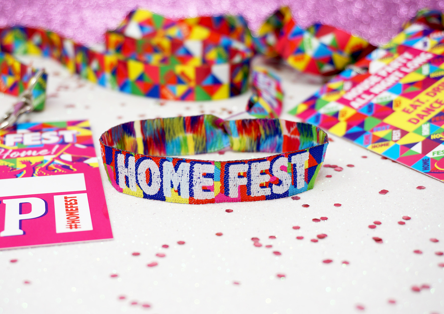homefest festival at home wristbands lanyards accessories