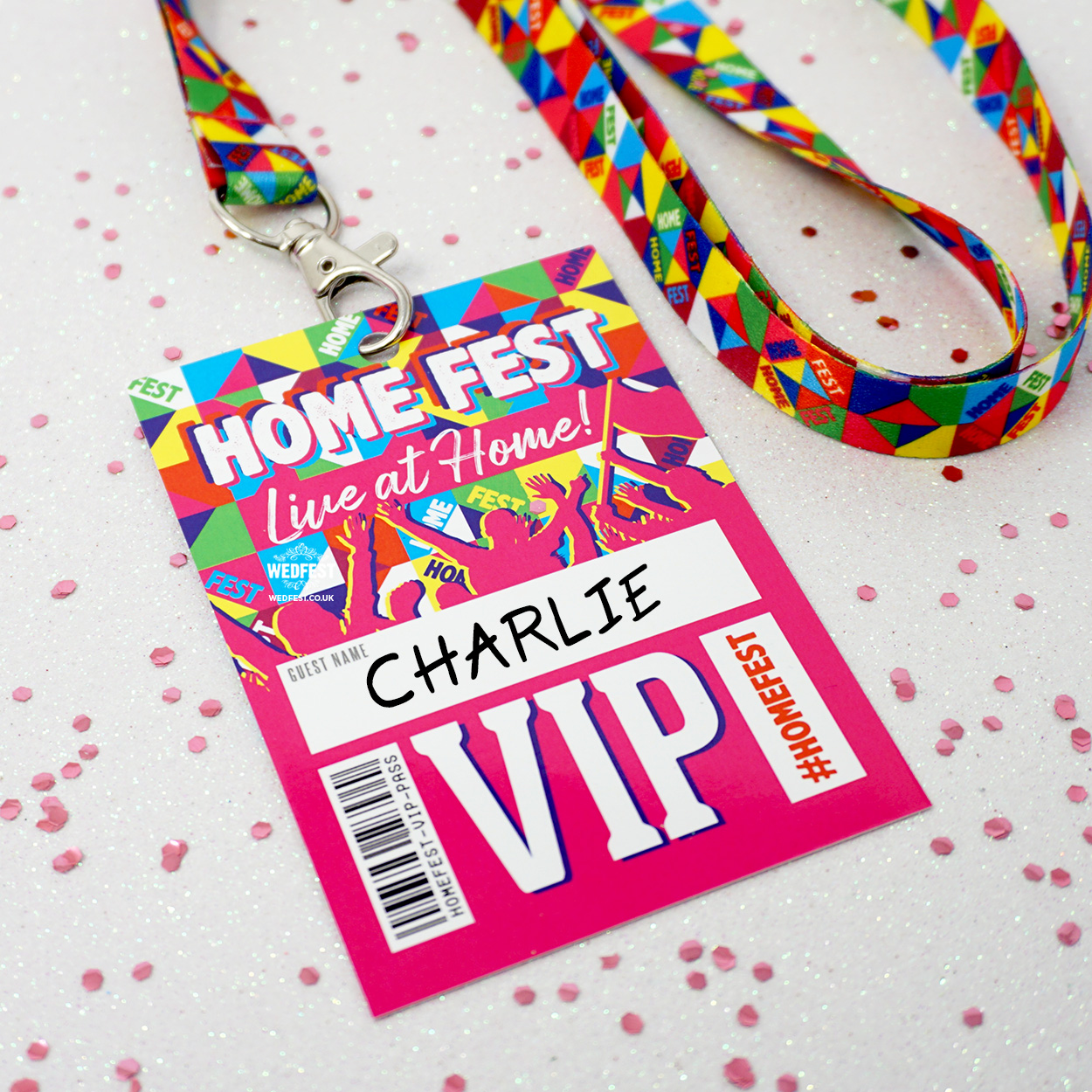 homefest festival vip pass lanyards