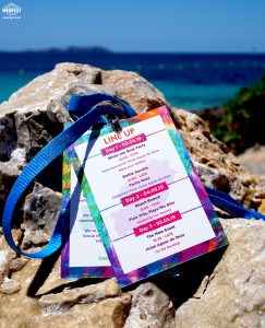 ibiza wedding stationery program lanyard