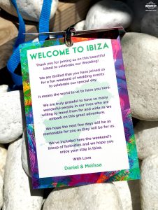 ibiza wedding stationery welcome pack