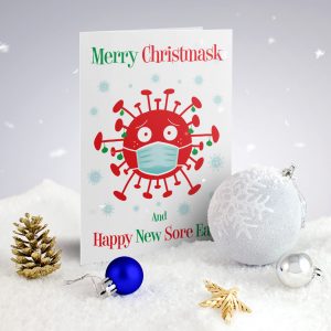 merry christ mask funny coronavirus lockdown christmas cards