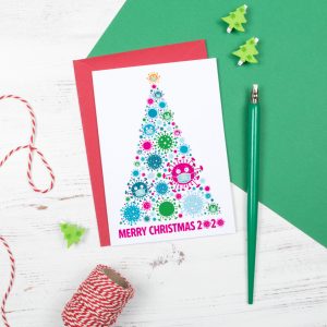 merry christmas 2020 coronavirus covid funny christmas tree card