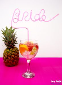 bride straw hen party accessory