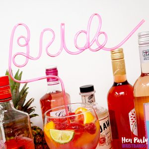 bride to be hen party drink straw