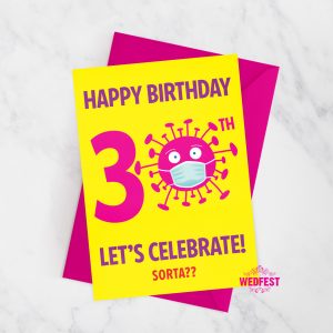 corona virus covid lockdown 30th birthday card