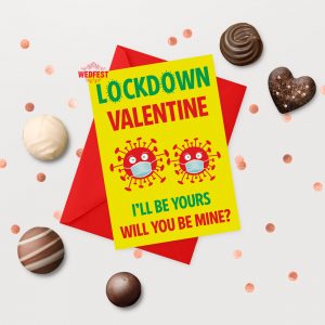 coronavirus covid lockdown valentines day card 2021