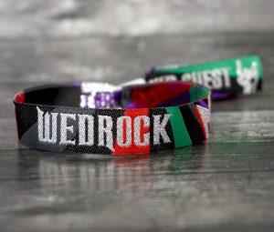 wedrock rock & roll wedding wristbands