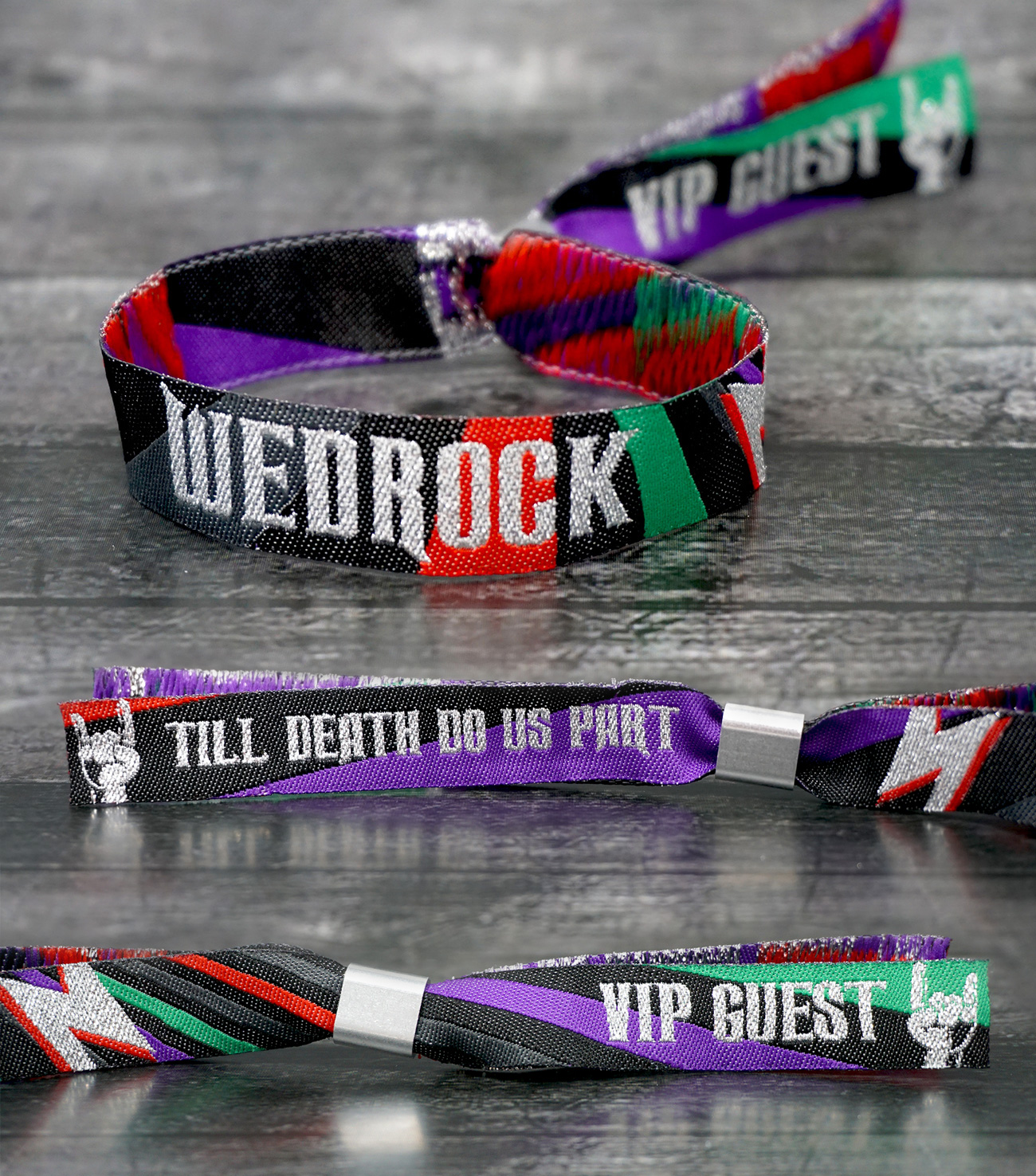 wedrock rockers rock n roll wedding wristbands