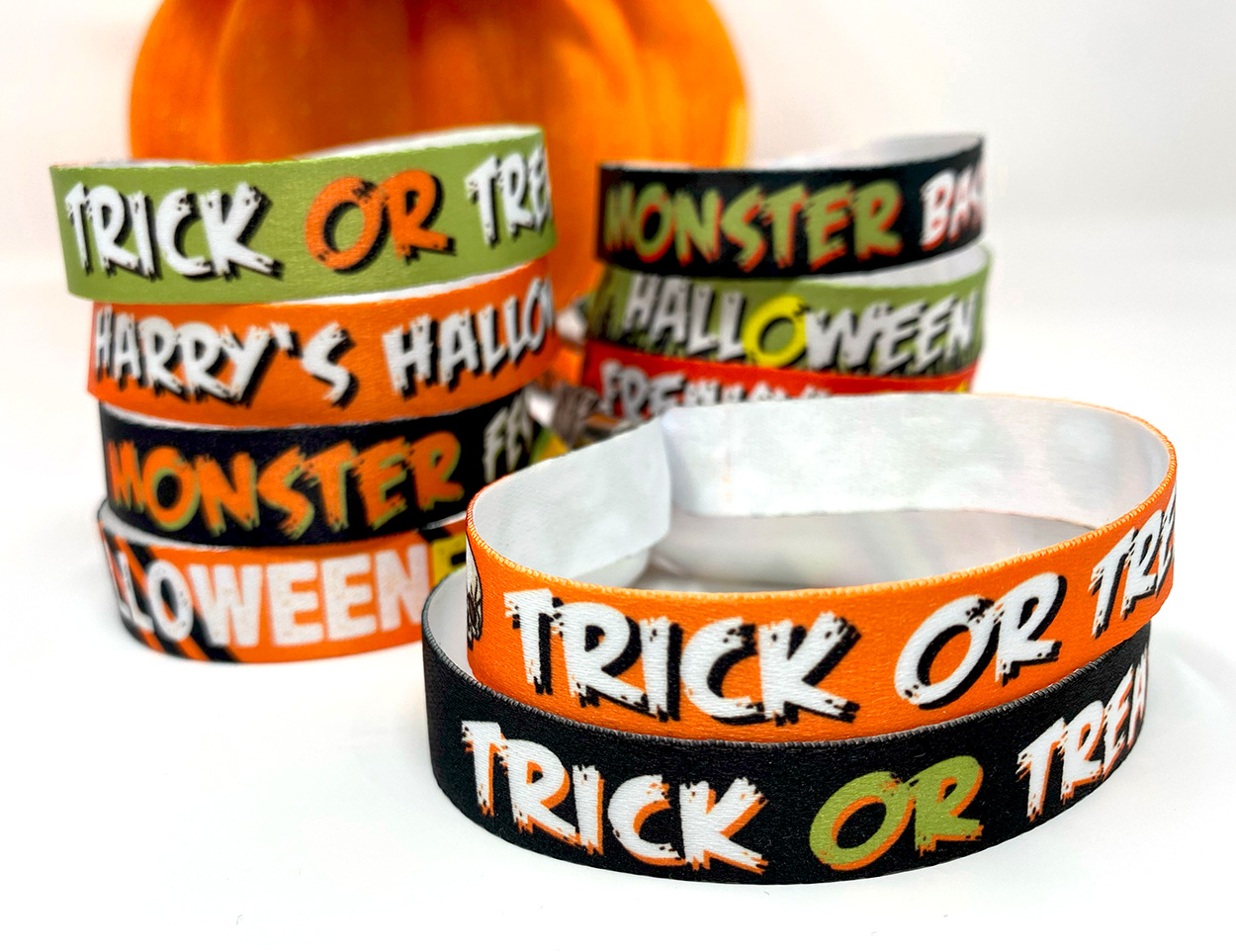 monster mash halloween party wrist bands