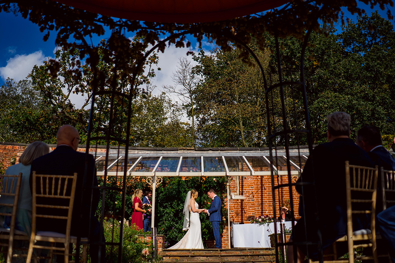 amie and lees festival wedding walled garden beeston fields