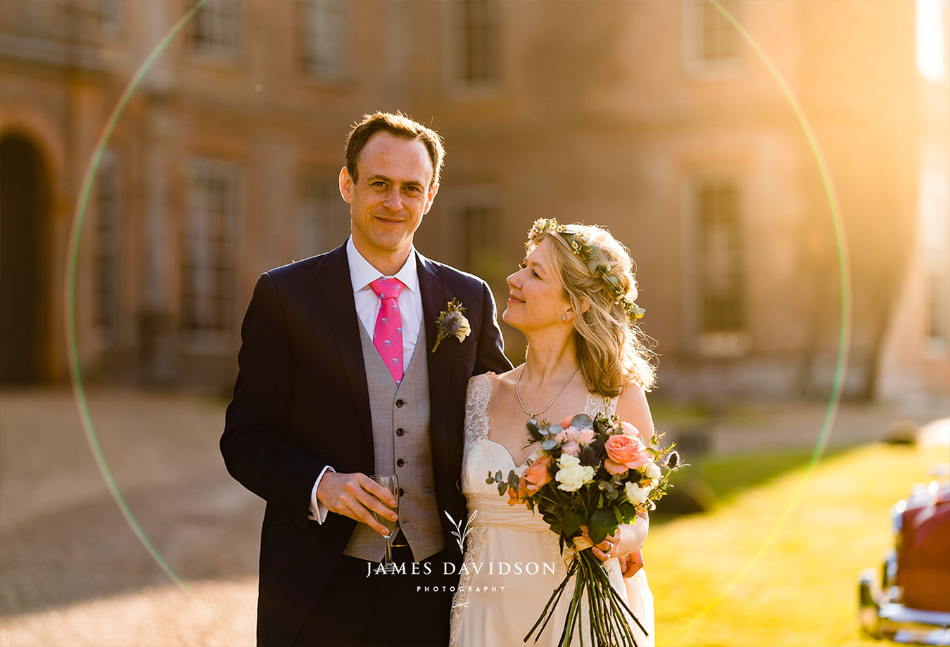 festival wedding bride & groom