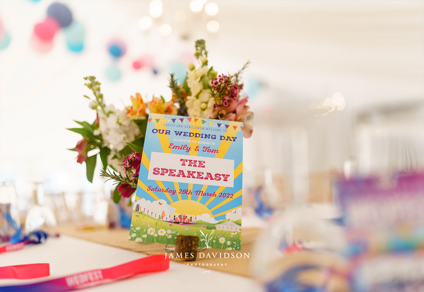 festival wedding table name card