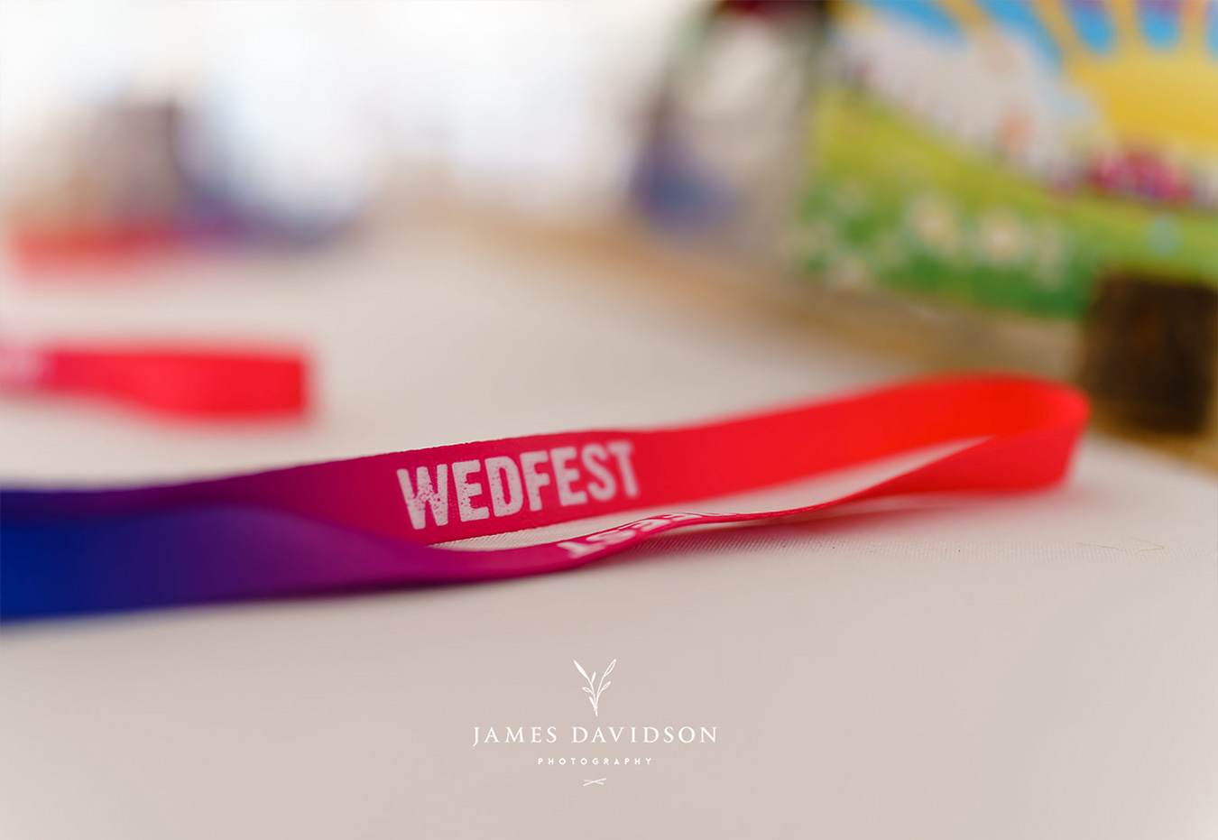 wedfest festival wedding lanyard favour