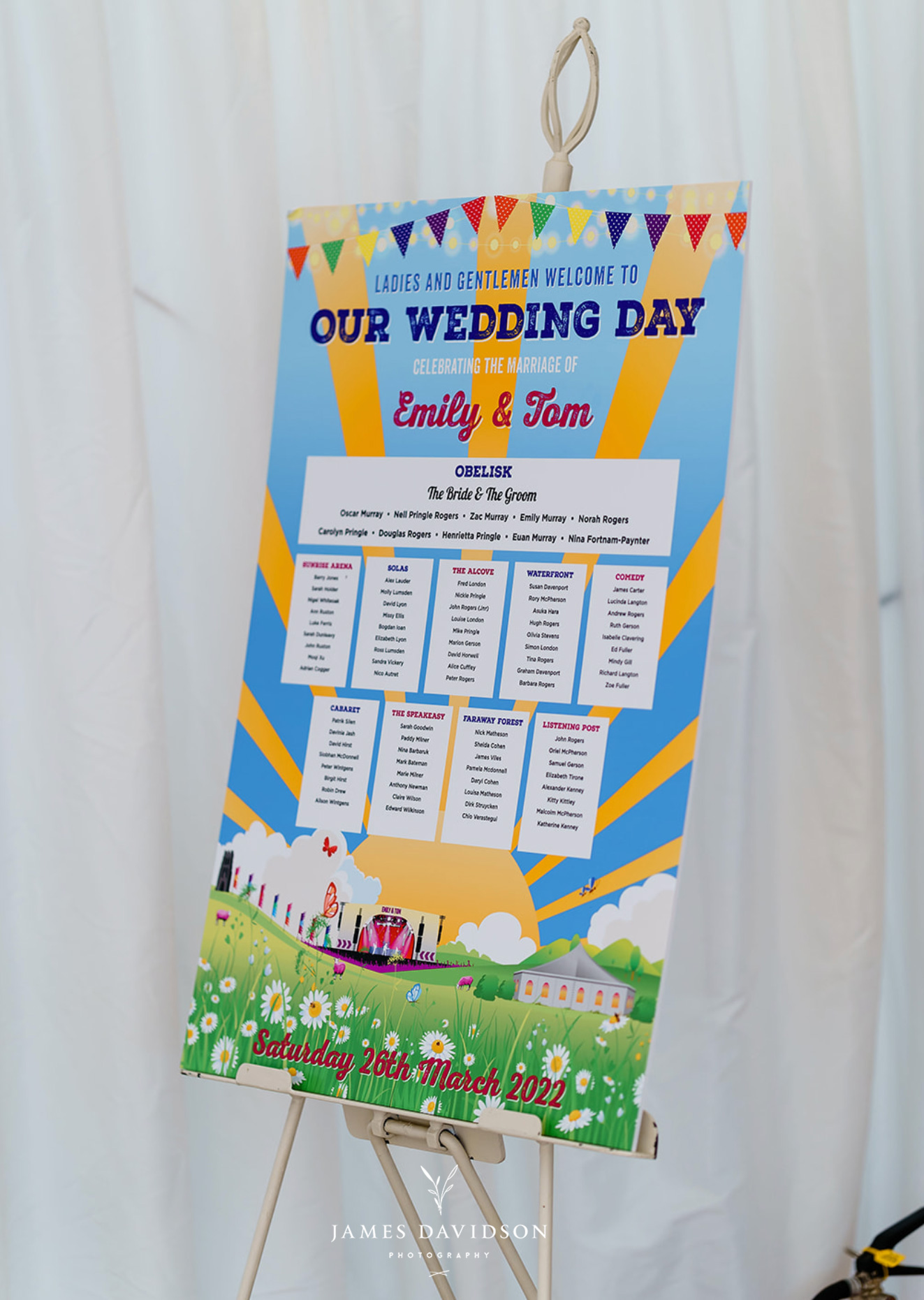 wedfest festival wedding table plan glemham hall suffolk