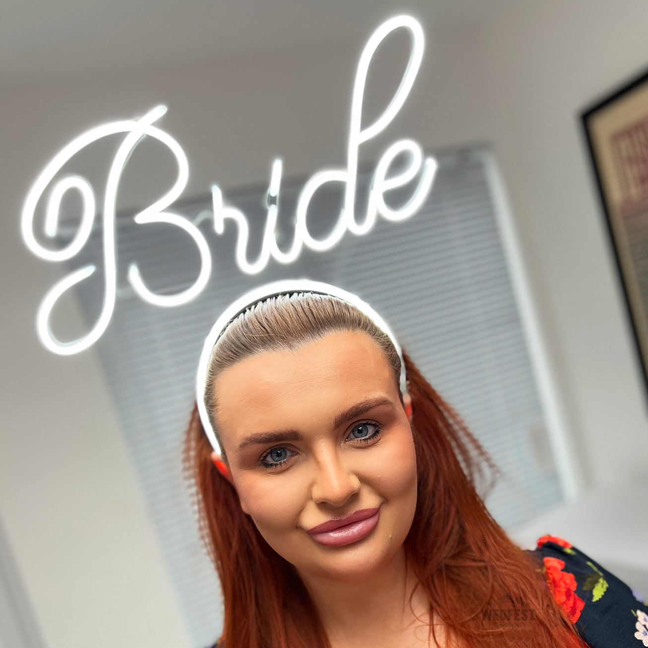 bride led neon headband