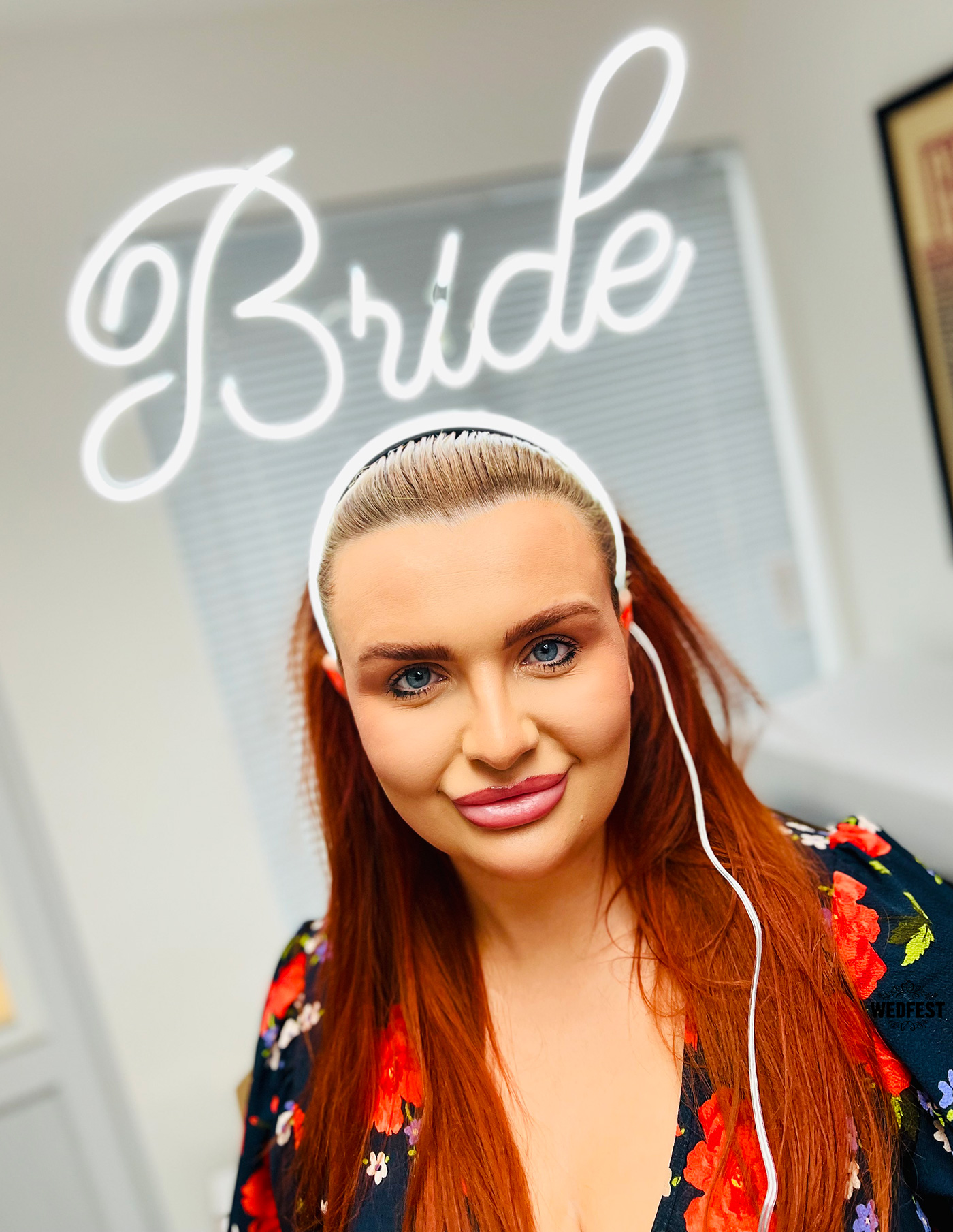 bride LED neon sign hen party wedding head band head-piece