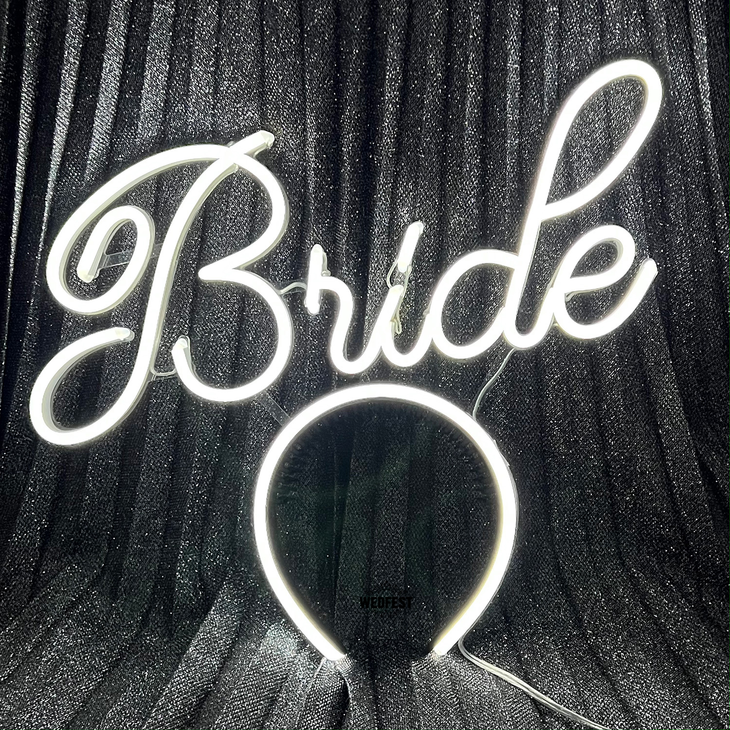 bride to be LED neon sign head piece headband