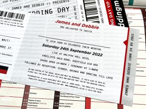 ticket master gig ticket wedding invitations