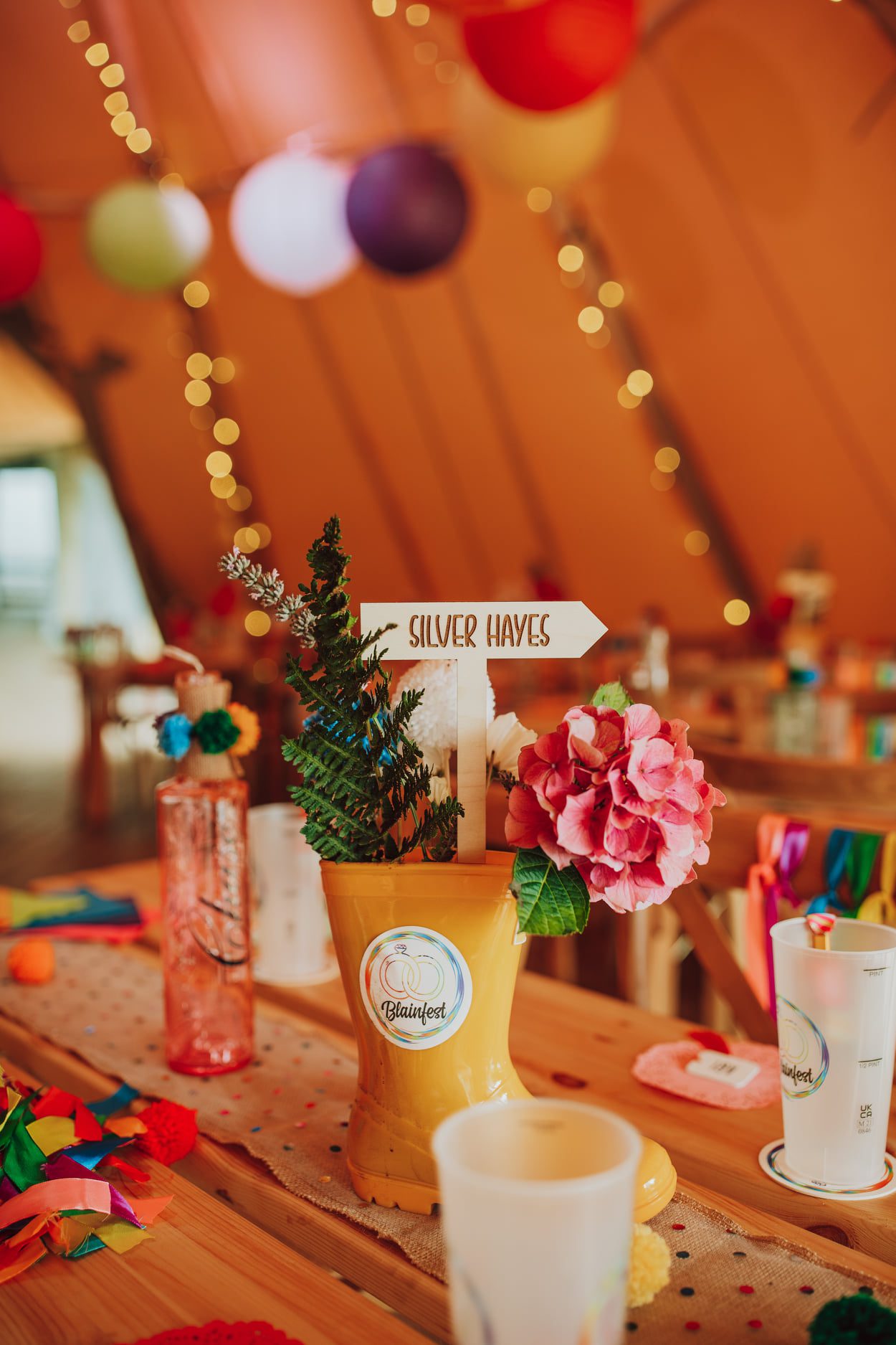 festival wedding decor