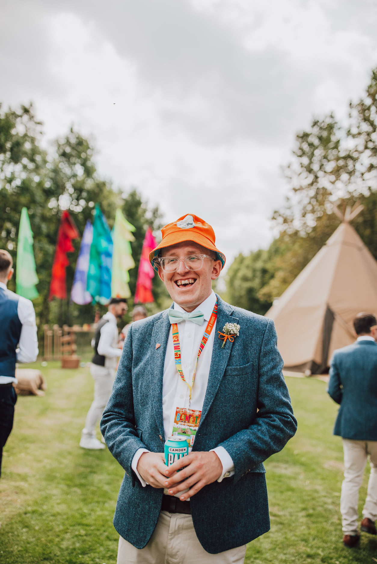 festival wedding guests