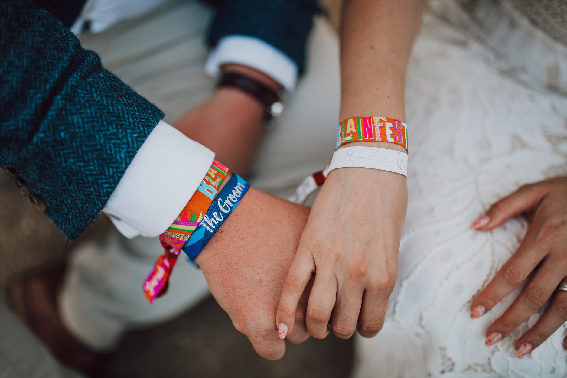 glastonbury festival wedding wristbands