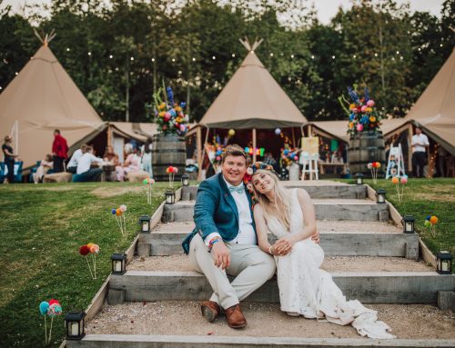 Sarah & Joe’s Colourful Tipi Festival Wedding