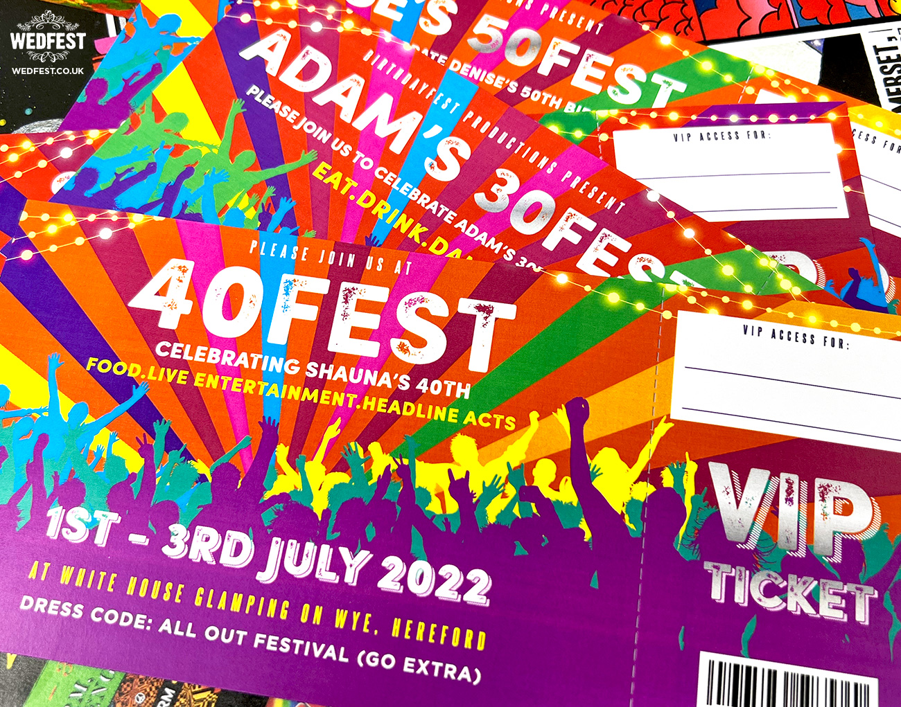 30fest 40fest music festivl-birthday party invitations invites