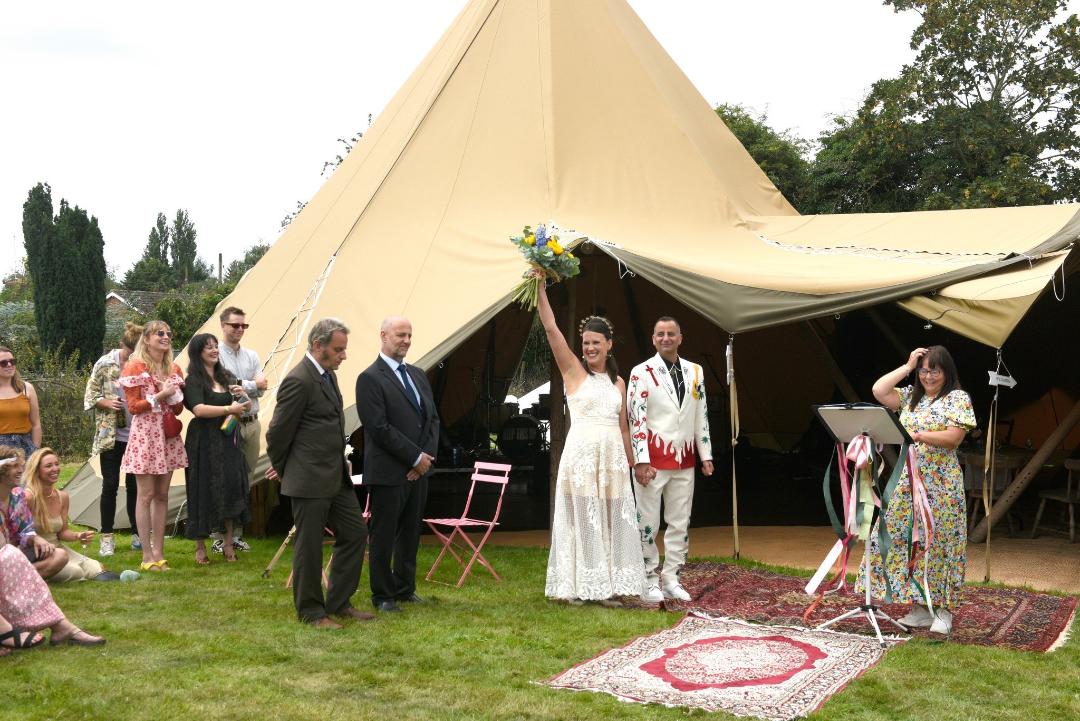 david natalie tipi teepee theme festival wedding