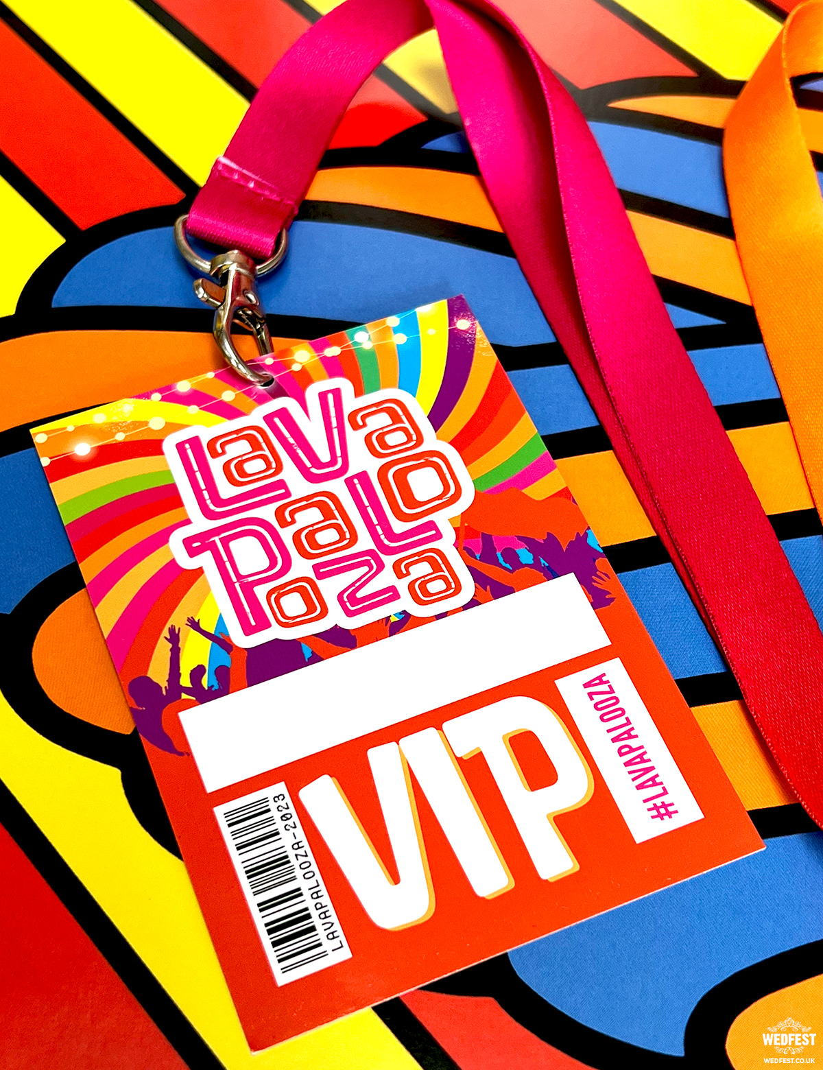 festival palooza birthday party invitation vip lanyard