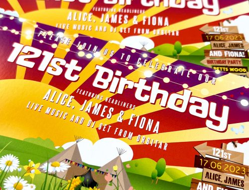 Festival Ticket Themed Birthday Invitations