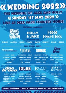 reading leeds blue festival theme wedding table seating plan