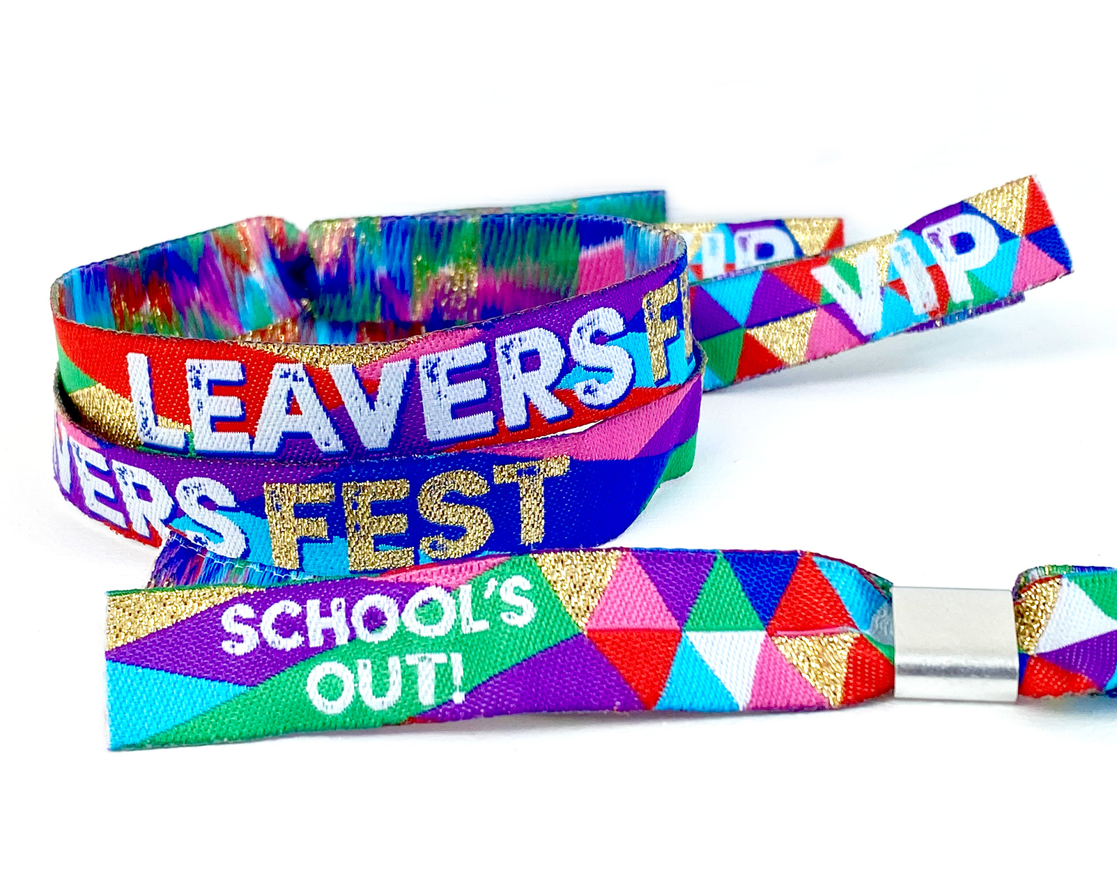 school leaversfest festival wristbands favours