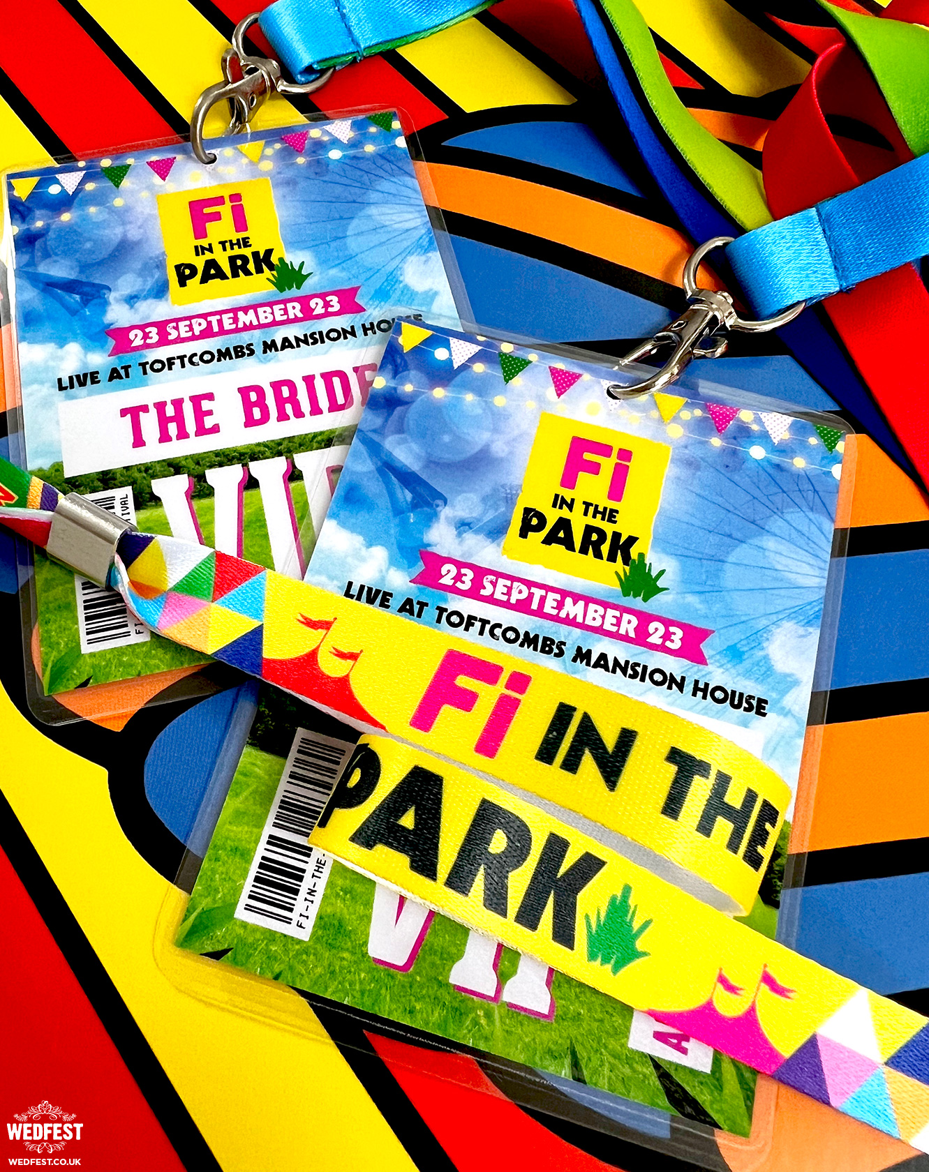 t in the park hen party lanyards wristbands