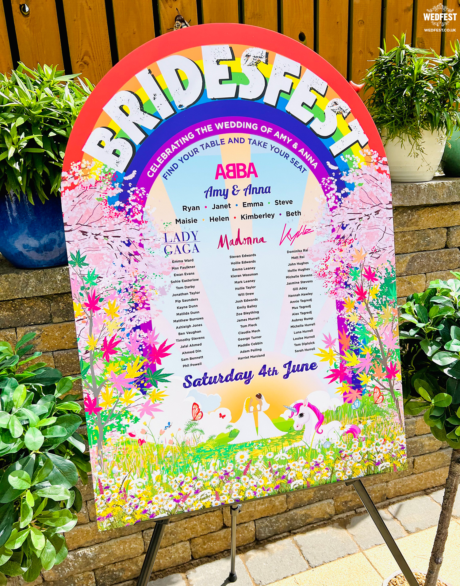 curved arched wedding seating table plan bridesfest same sex festival wedding